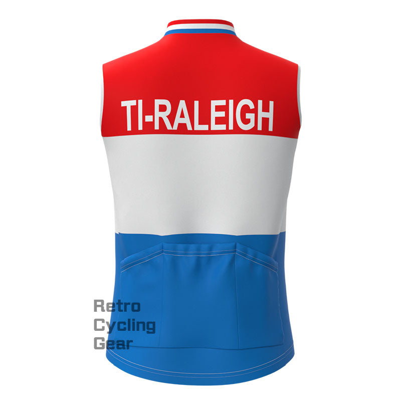 TI-Raleigh Red-Blue Fleece Retro Cycling Vest