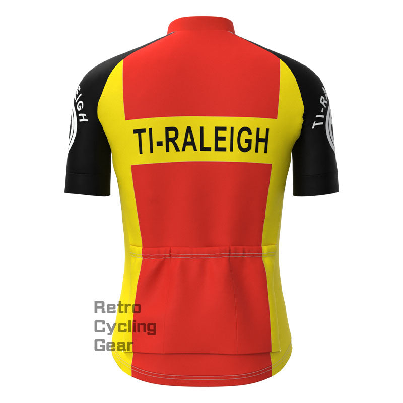 TI-Raleigh Red-Yellow Retro Short Sleeve Cycling Kit