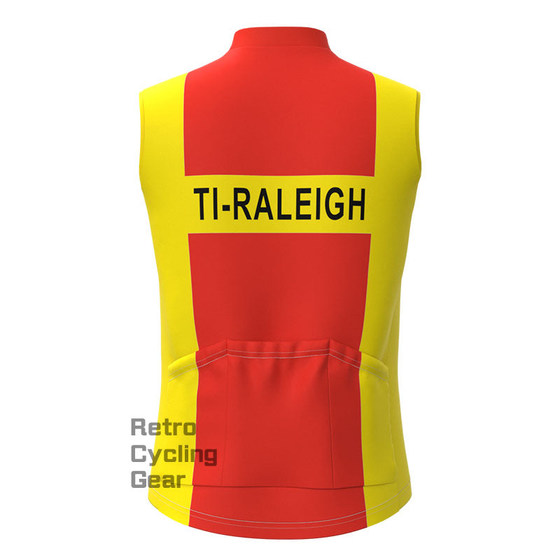 TI-Raleigh Red-Yellow Fleece Retro Cycling Vest