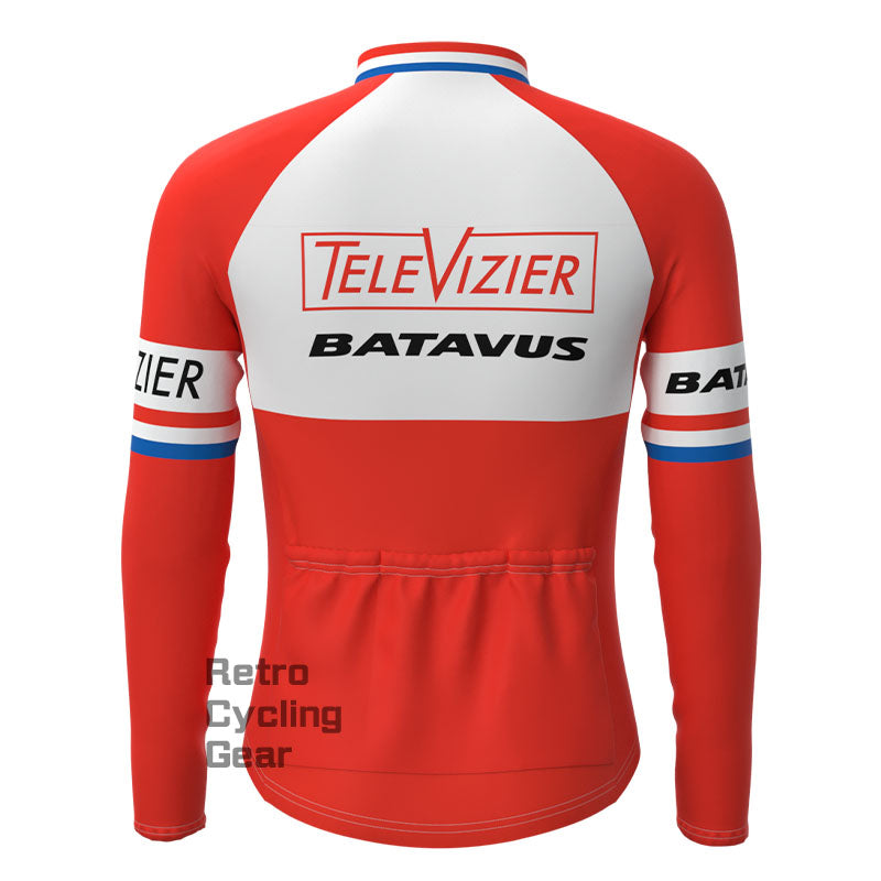 Televizier Fleece-Retro-Langarmtrikots