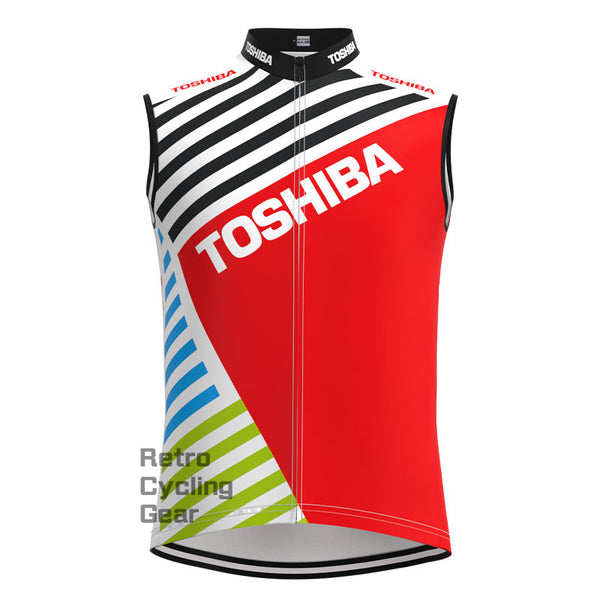 Toshiba Stripes Retro Cycling Vest
