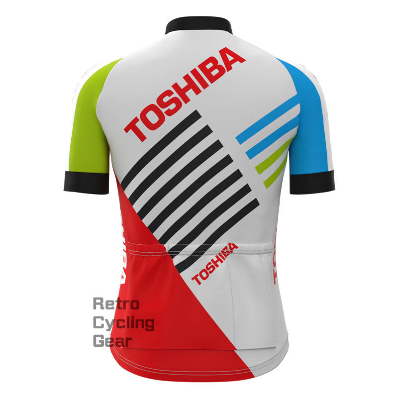 Toshiba Stripes Retro Kurzarm-Fahrradset