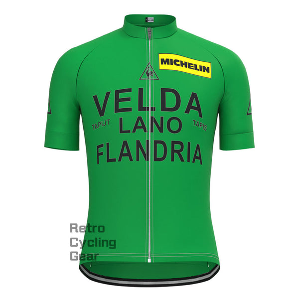 VELDA Green Retro Short sleeves Jersey