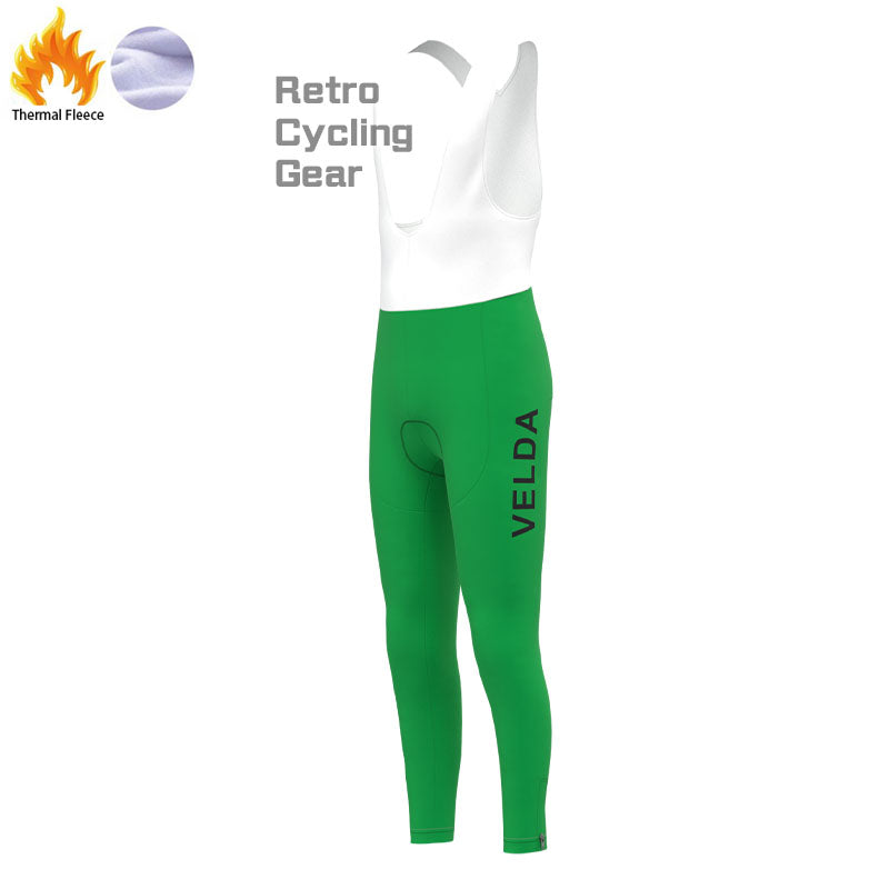 VELDA Retro-Radsport-Sets aus grünem Fleece