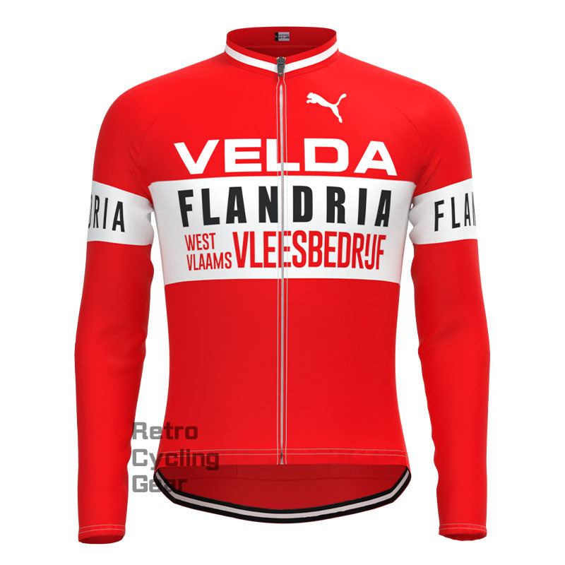 VELDA Retro-Langarmtrikot