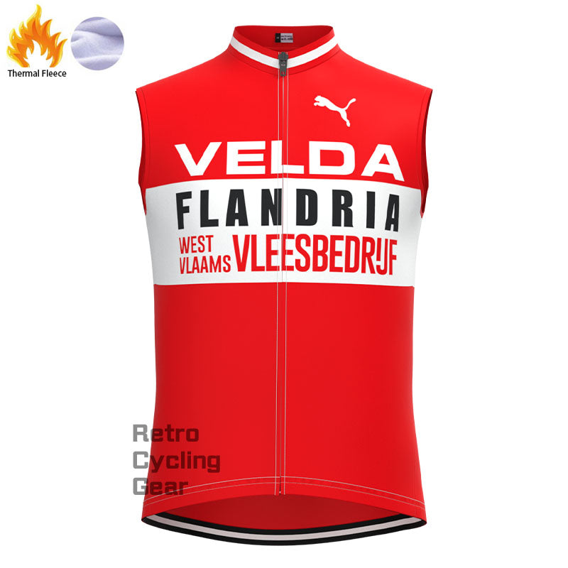 VELDA Fleece Retro Cycling Vest