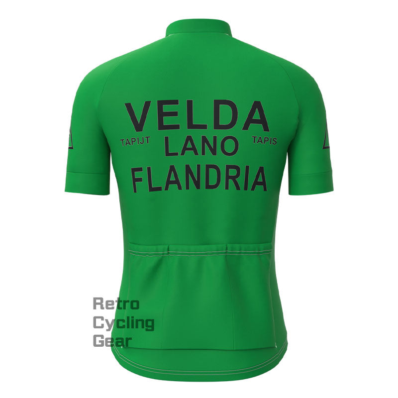 VELDA Green Retro Short Sleeve Cycling Kit