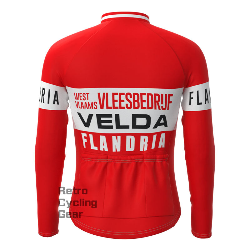 VELDA Fleece Retro Long Sleeves Jerseys