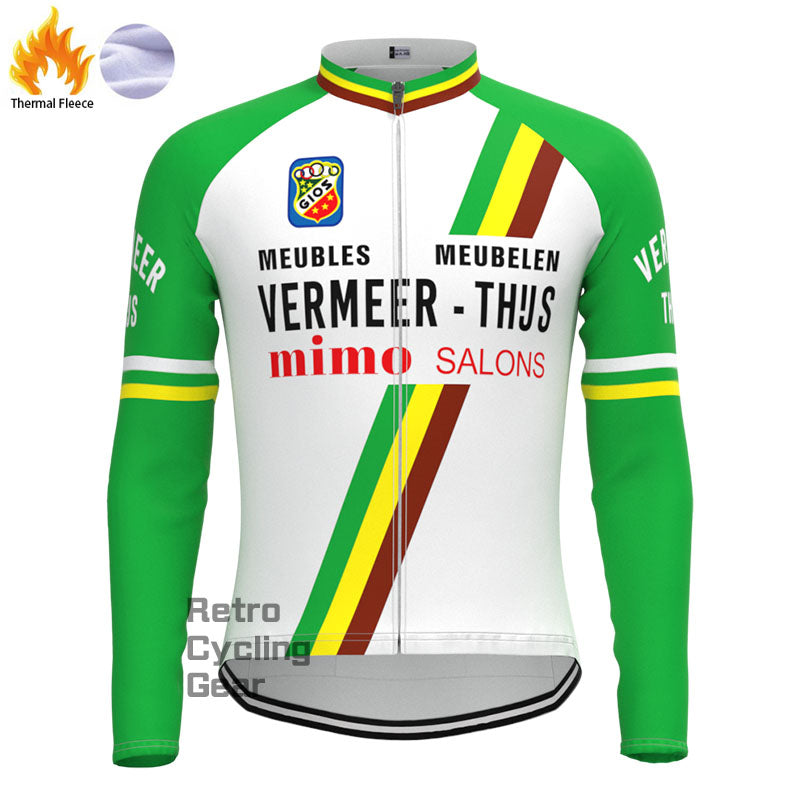 VER Stripe Fleece Retro Long Sleeves Jerseys