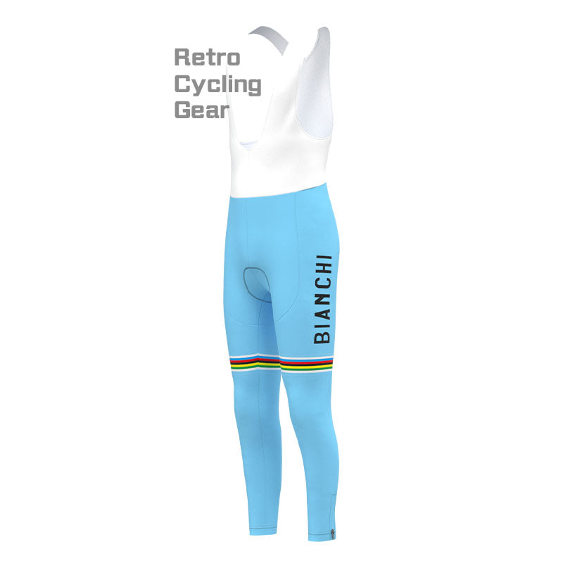 Bianchi Water Blue Retro Long Sleeve Cycling Kit