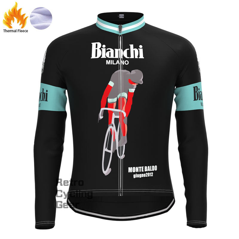 Bianchi Rider Fleece Retro-Langarmtrikots