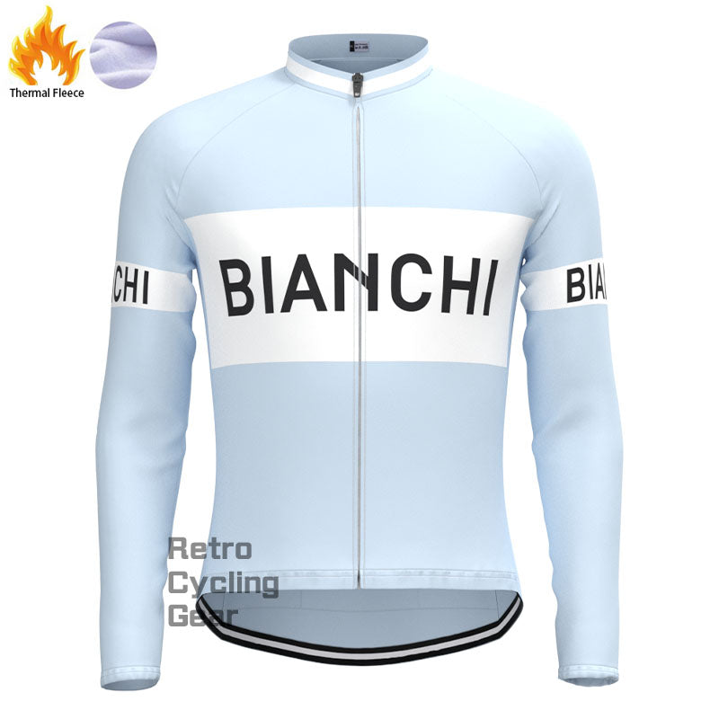 Bianchi Baby Blue Fleece Retro Cycling Kits