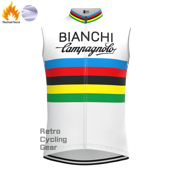 Bianchi Stripe Fleece Retro-Radsportweste