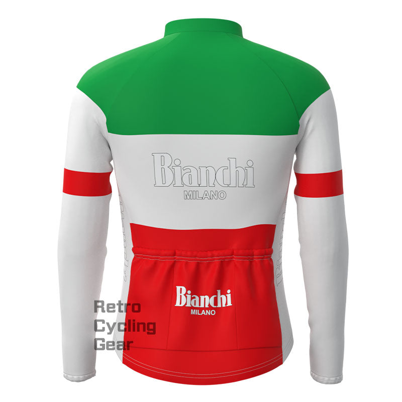 Bianchi Green red Retro Long Sleeve Cycling Kit