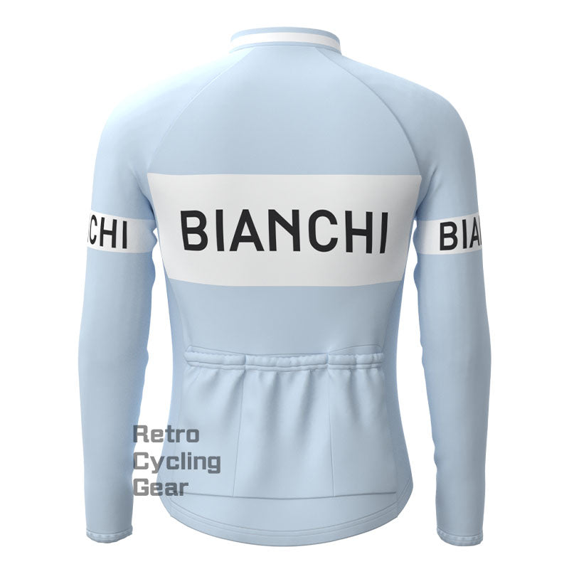 Bianchi Baby Blue Retro Long Sleeve Cycling Kit