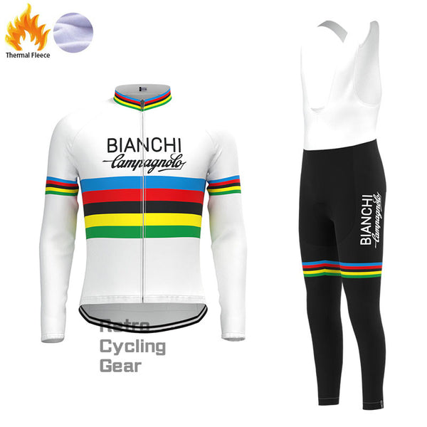 Bianchi Stripe Fleece Retro-Radsport-Sets