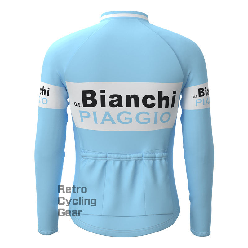 Bianchi Piaggio Fleece Retro-Langarmtrikots