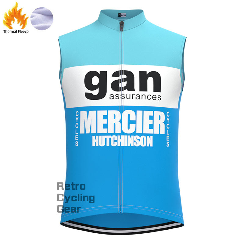 gan Blue-Pink Fleece Retro Cycling Vest