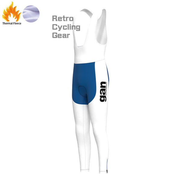 gan Blue Fleece Retro Cycling Pants