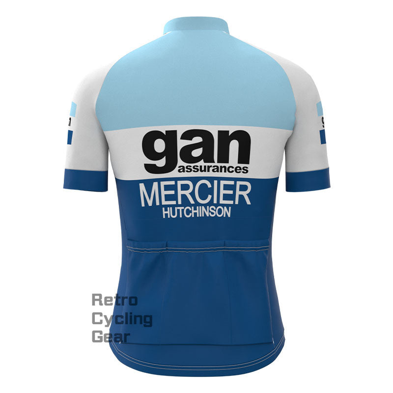 gan Blue Retro Short Sleeve Cycling Kit