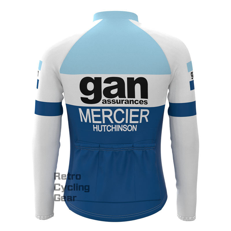 gan Blue Fleece Retro Cycling Kits