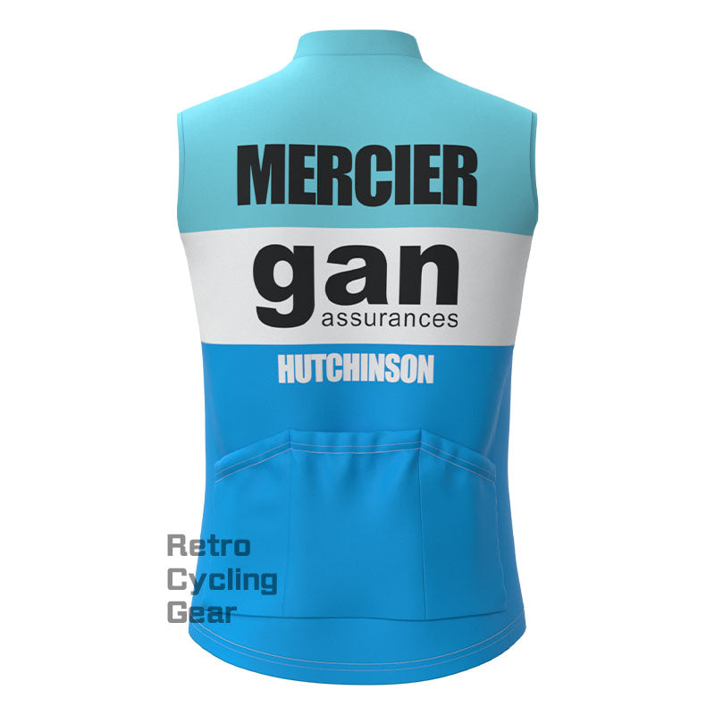 gan Blue-Pink Fleece Retro Cycling Vest