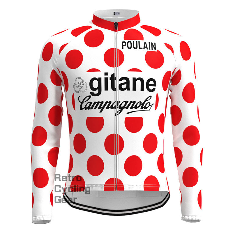 Gitane Red Dot Retro Langarm-Radsport-Set