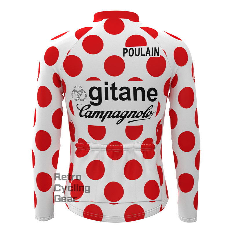 Gitane Red Dot Retro Langarm-Radsport-Set