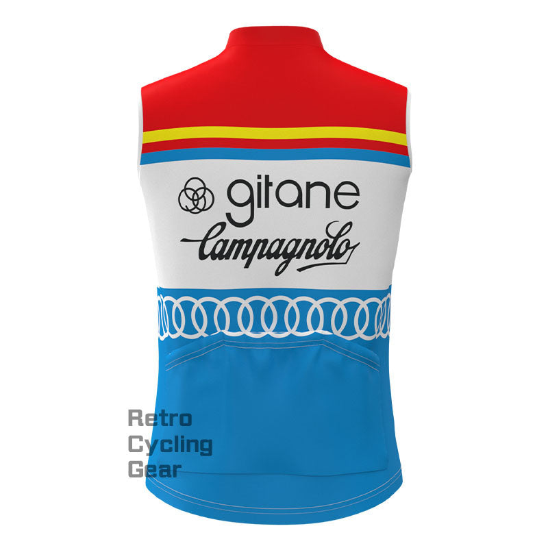 gitane Red Blue Fleece Retro Cycling Vest