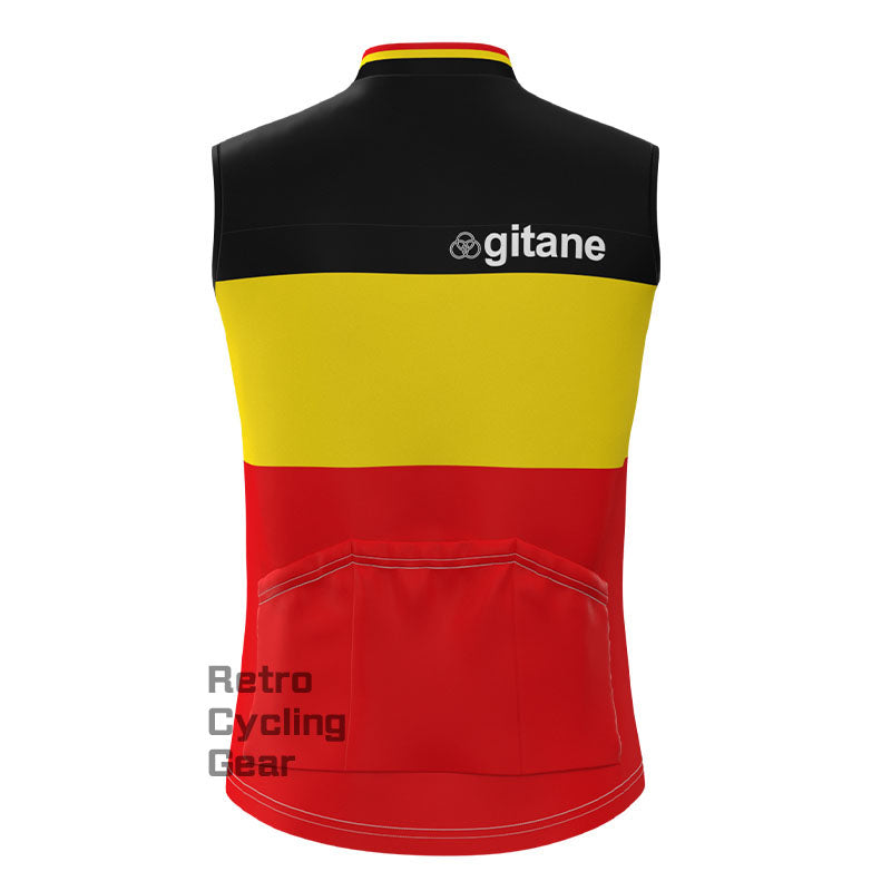 Gitane Schwarz-Rote Fleece-Retro-Radweste