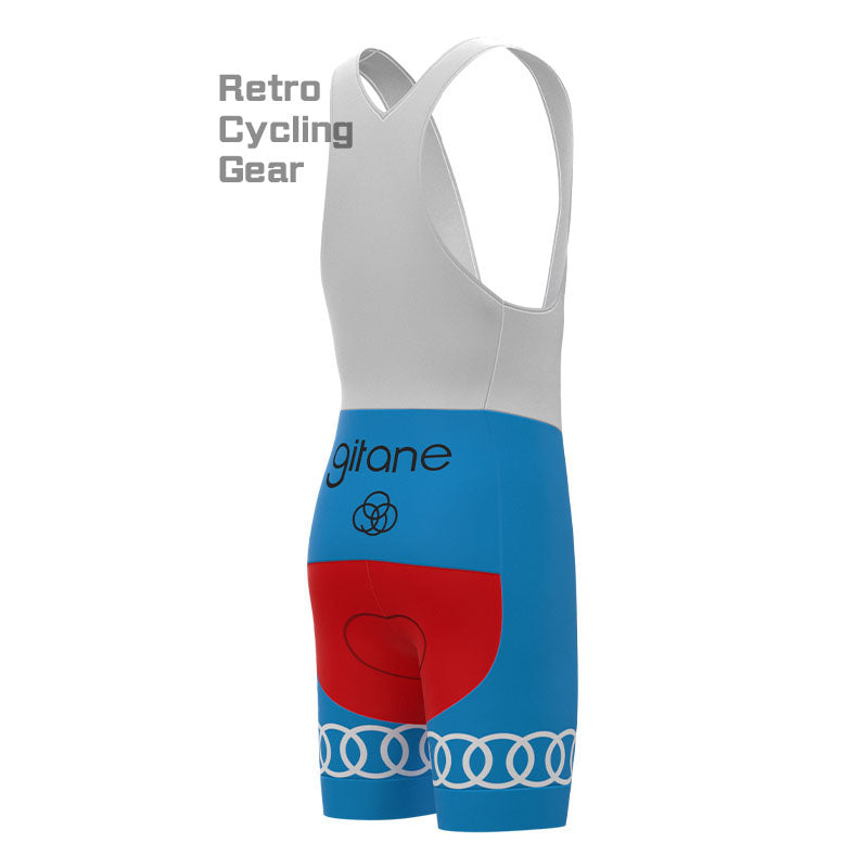 Gitane Rot Blau Retro Kurzarm-Radsport-Set