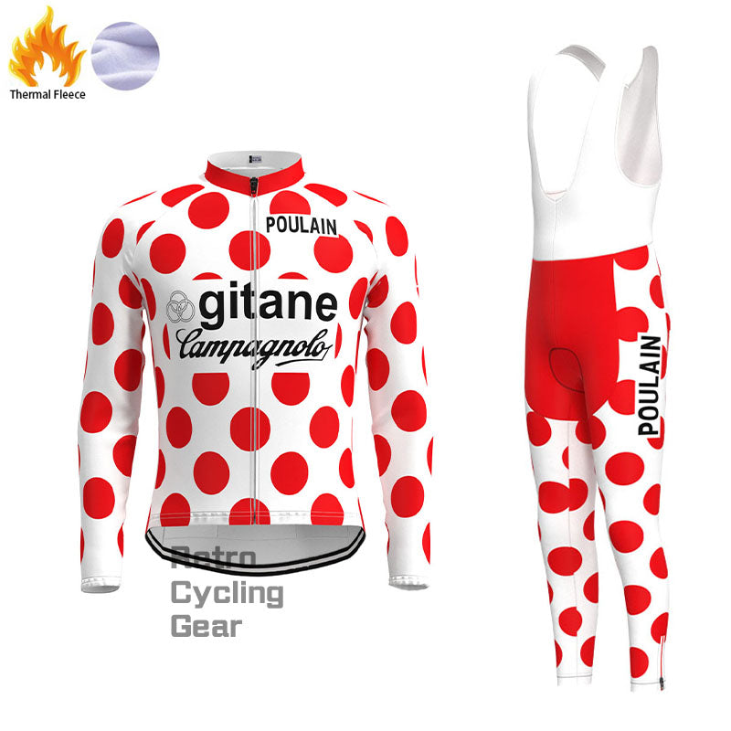 gitane Red dot Fleece Retro Cycling Kits