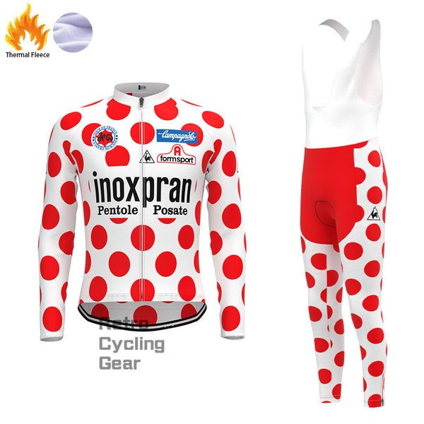 inoxpran Red-Dot Fleece Retro Cycling Kits