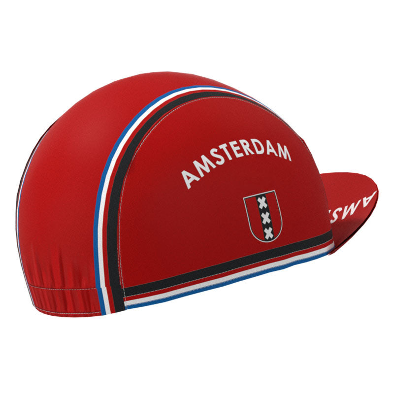 Amsterdam Red Retro Cycling Cap