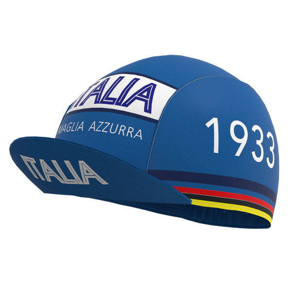 Maglia Azzurra Italia Retro-Radsportkappe