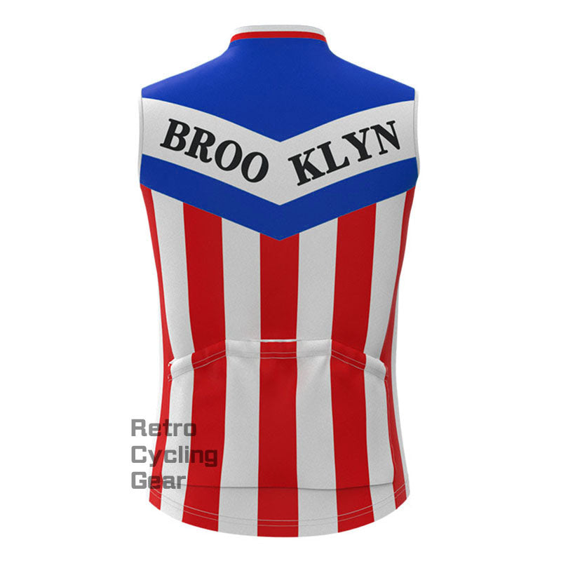 Brooklyn Blue Fleece Retro Cycling Vest
