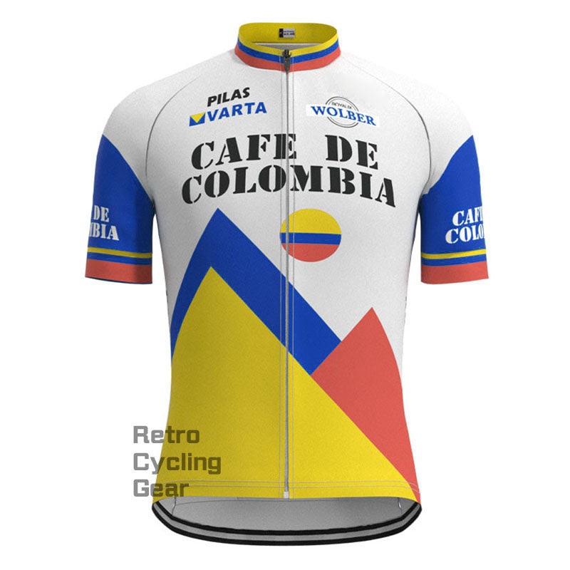Cafe De Colombia Retro-Kurzarm-Radsport-Set
