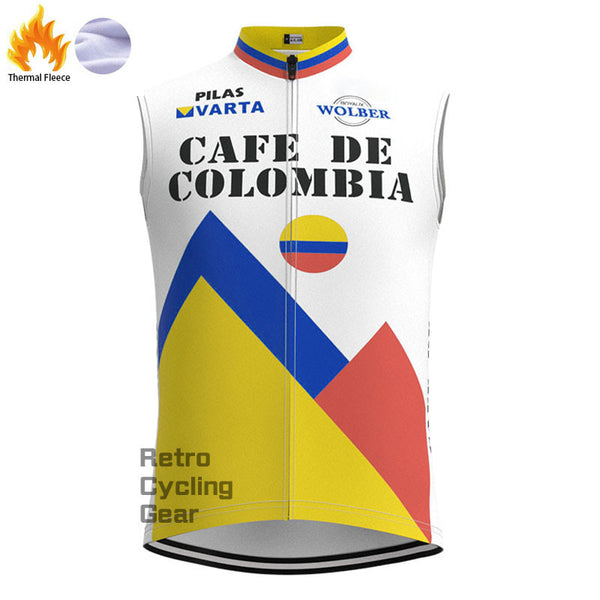 Cafe De Colombia Fleece Retro Cycling Vest