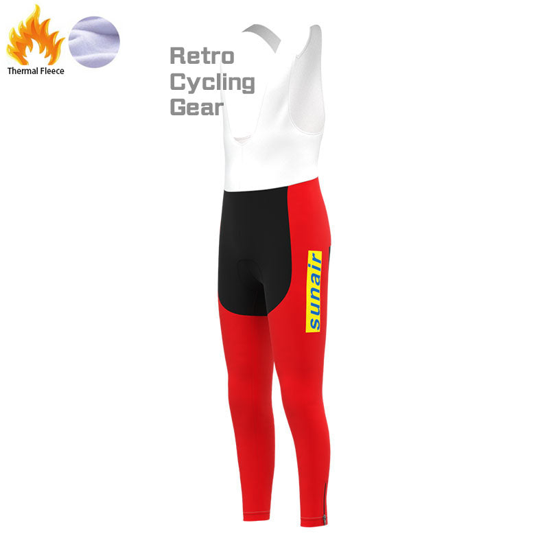 sunair Red-Yellow Fleece Retro Cycling Kits