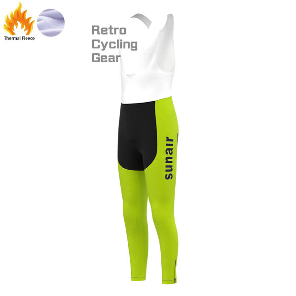 sunair Green Fleece Retro Cycling Pants