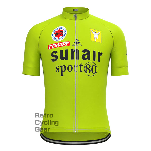 sunair Green Retro Short sleeves Jersey