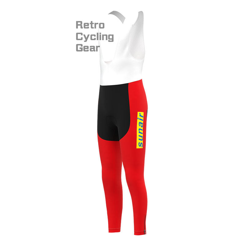 sunair Red-Yellow Retro Long Sleeve Cycling Kit