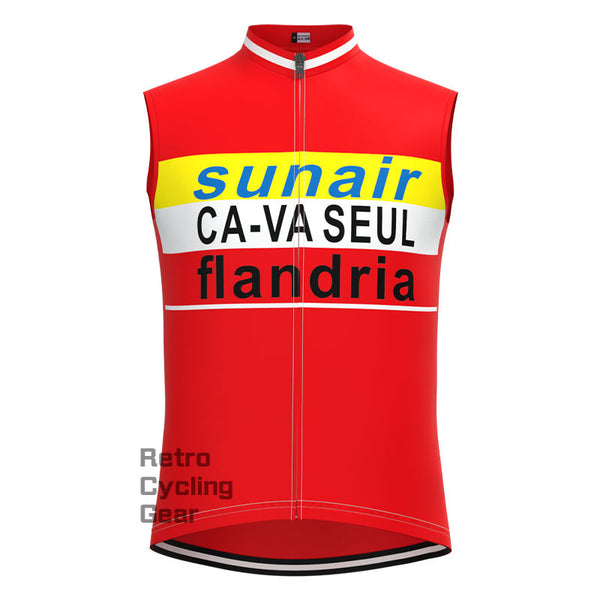 sunair Red-Yellow Retro Cycling Vest