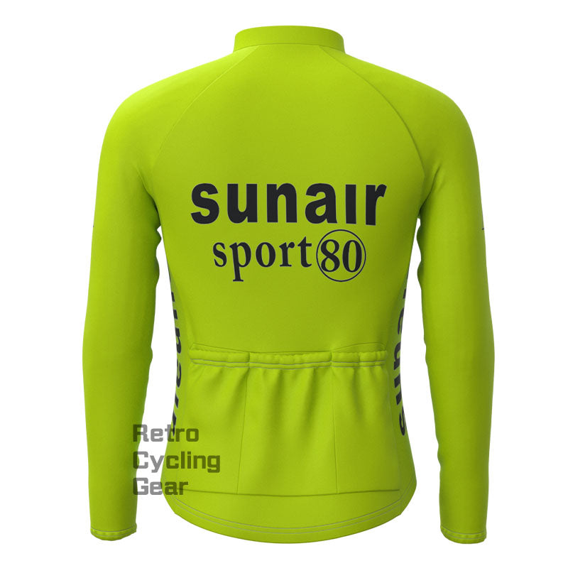 Sunair Retro-Radsport-Sets aus grünem Fleece