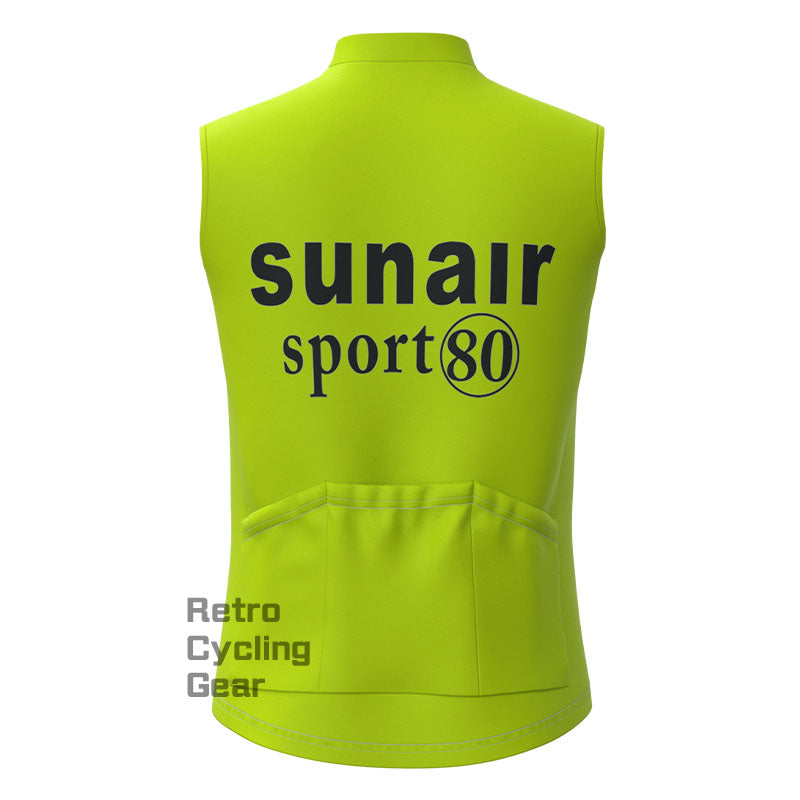 sunair Green Fleece Retro Cycling Vest