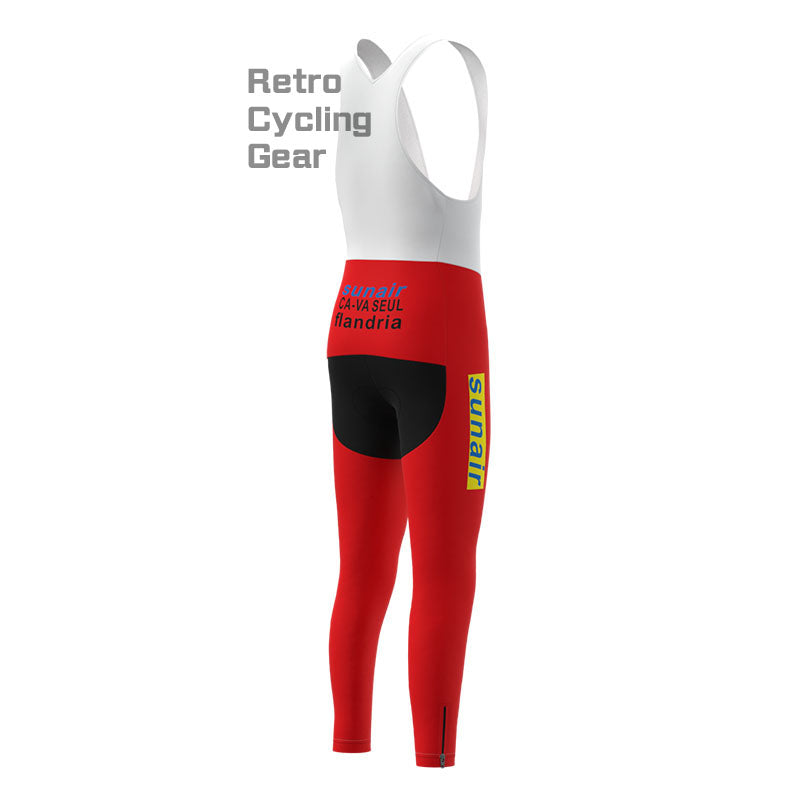 sunair Red-Yellow Fleece Retro Cycling Kits