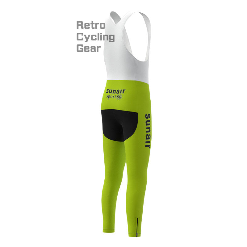 sunair Green Retro Long Sleeve Cycling Kit