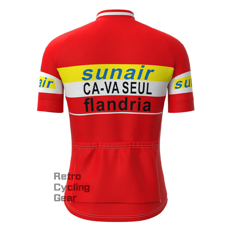 sunair Red-Yellow Retro Short sleeves Jersey