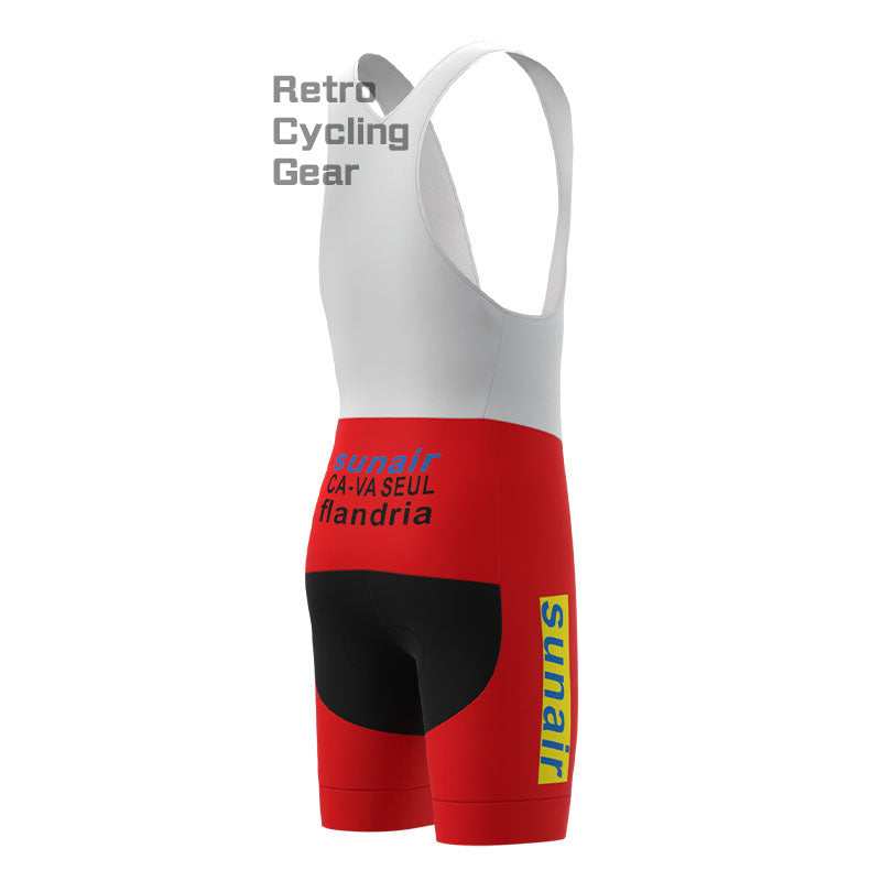 Sunair Rot-Gelbes Retro-Kurzarm-Radsport-Set